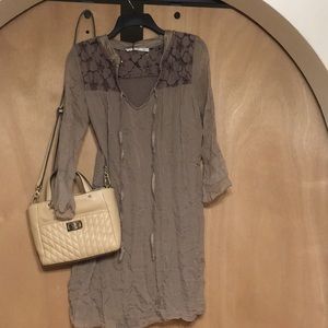 NWT Italian Silk beige dress size Small